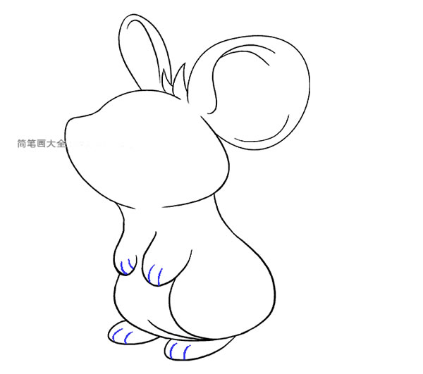 一步步教你画卡通的老鼠