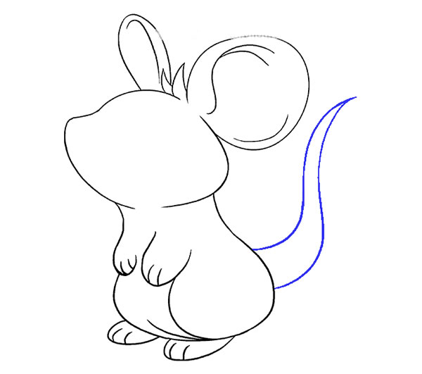 一步步教你画卡通的老鼠