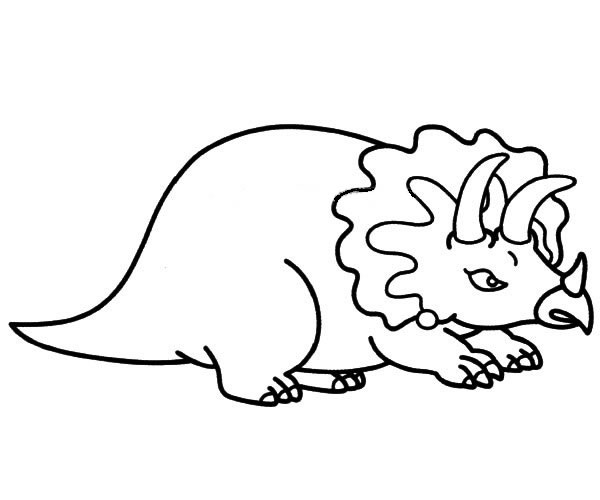 关于三角龙的简笔画