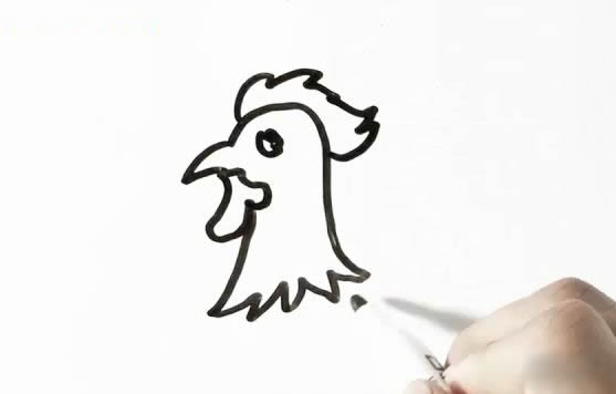 一步步教你画一只公鸡 一步步教你画一只公鸡