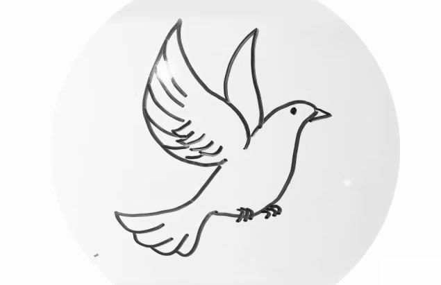 简单的鸽子简笔画步骤教程