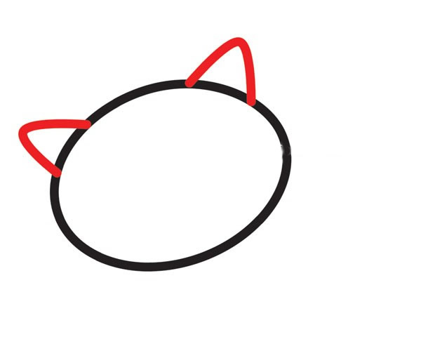 熟睡的小猫咪简笔画步骤