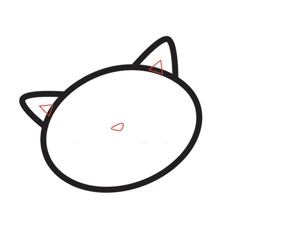 熟睡的小猫咪简笔画步骤