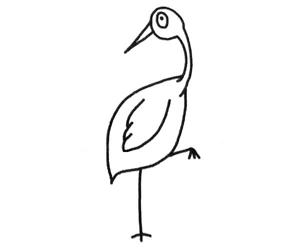 一看就会的丹顶鹤简笔画