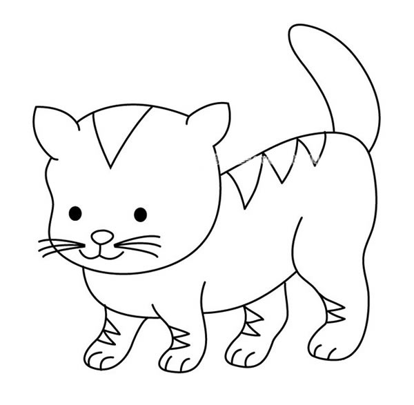 可爱的小花猫简笔画