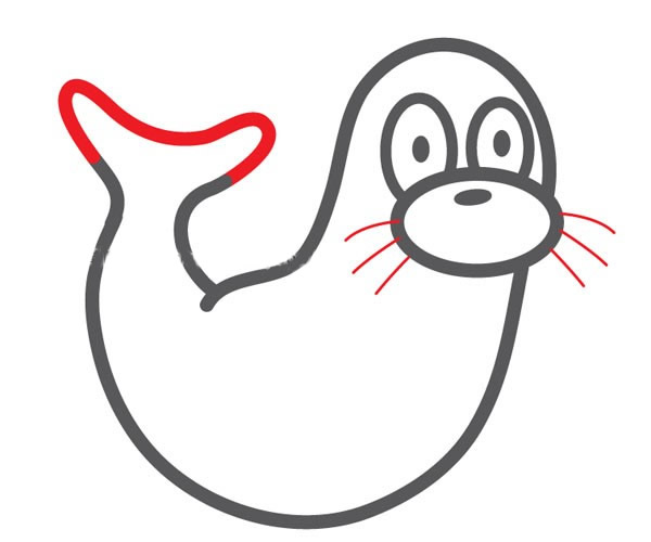 一步步教你画可爱的海豹