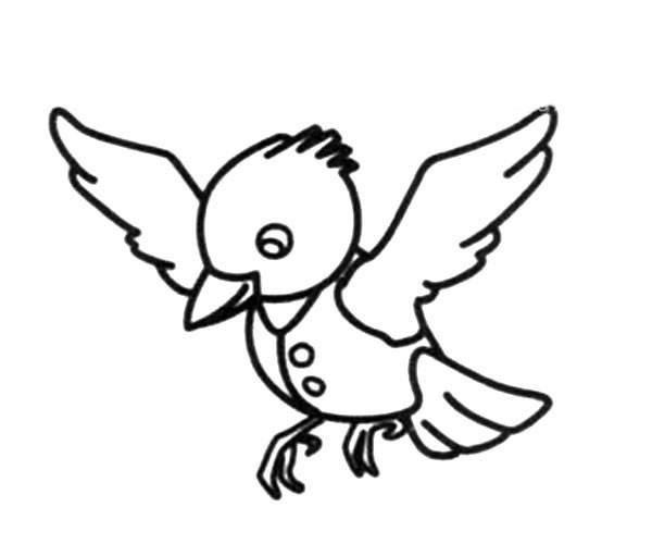 小鸟先生卡通简笔画