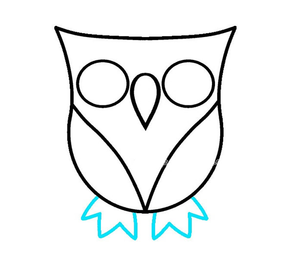 彩色的猫头鹰简笔画步骤教程 彩色的猫头鹰简笔画步骤教程
