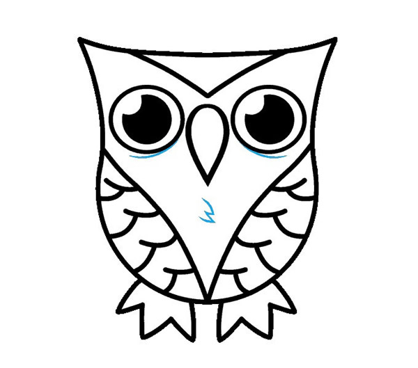 彩色的猫头鹰简笔画步骤教程 彩色的猫头鹰简笔画步骤教程