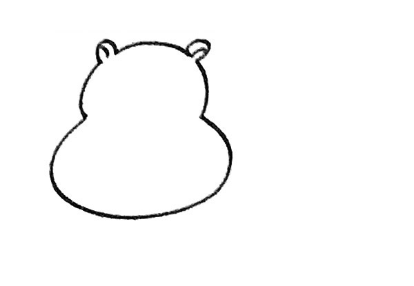 四步教你画一只河马