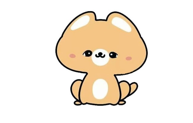 9张可爱的小狗简笔画大全