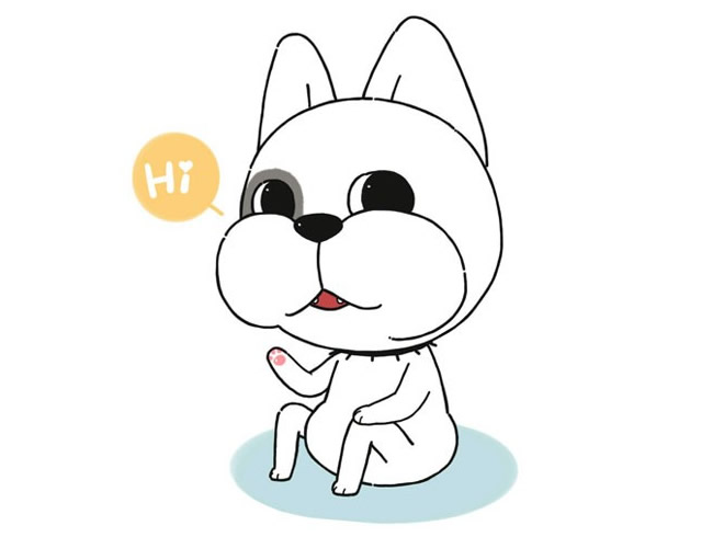 9张可爱的小狗简笔画大全