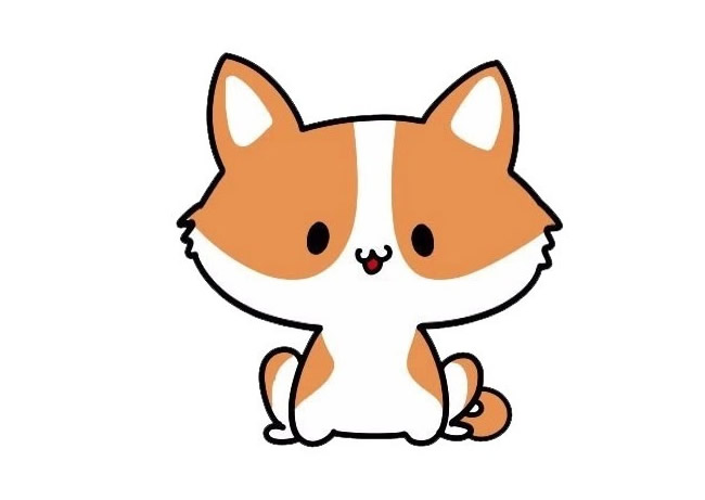 9张可爱的小狗简笔画大全