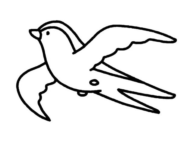 简单的小燕子怎么画