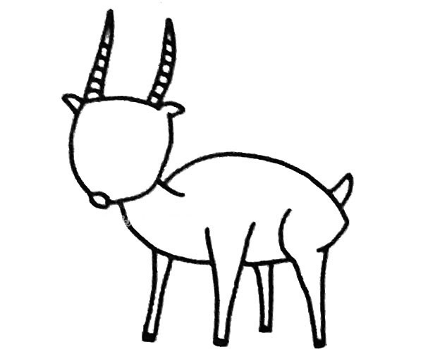 简单的羚羊怎么画