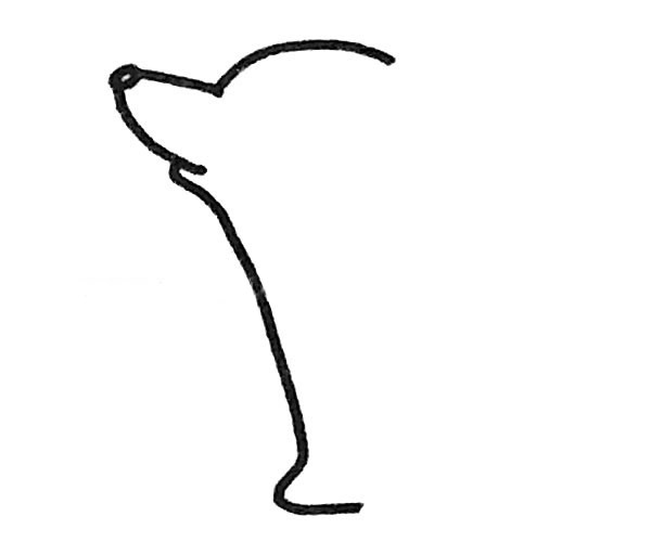 线条简单关于狼的简笔画