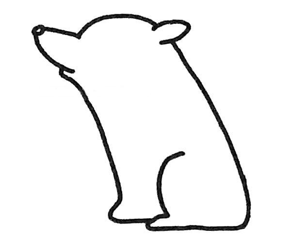 线条简单关于狼的简笔画