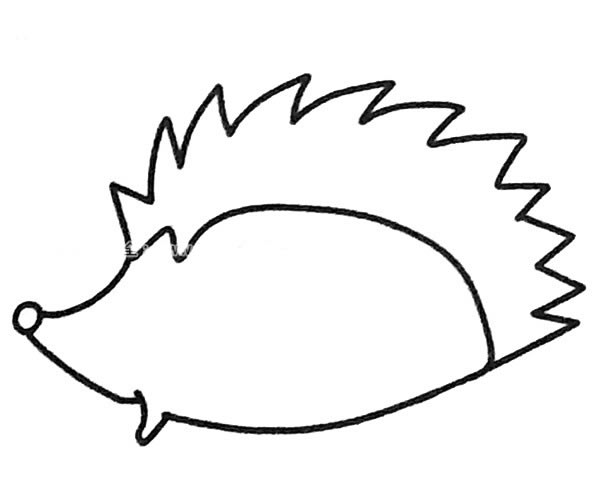 很好画的刺猬简笔画