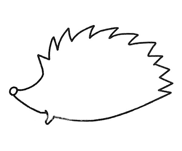 很好画的刺猬简笔画