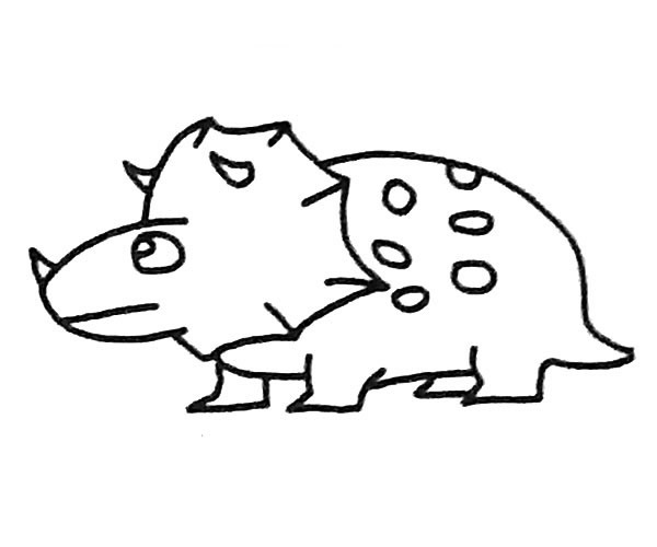 三角龙简笔画步骤教程