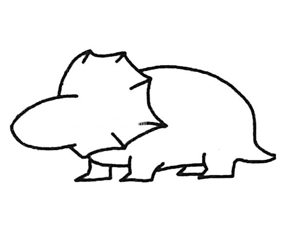 三角龙简笔画步骤教程