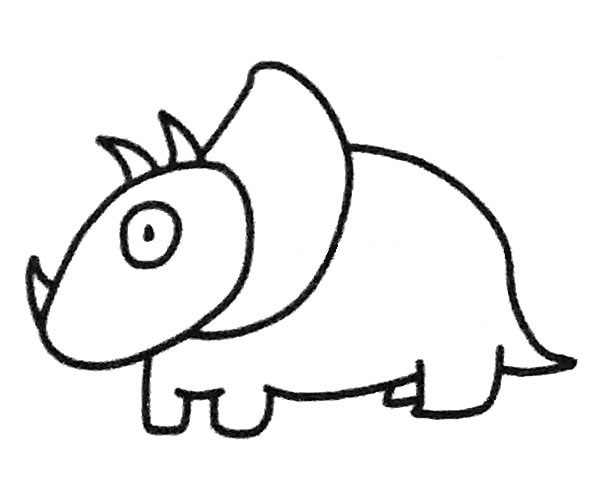 简单的三角龙怎么画 简单的三角龙怎么画