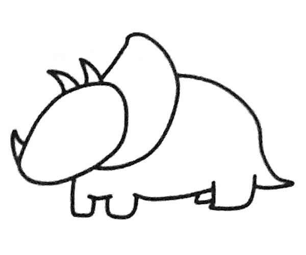 简单的三角龙怎么画 简单的三角龙怎么画