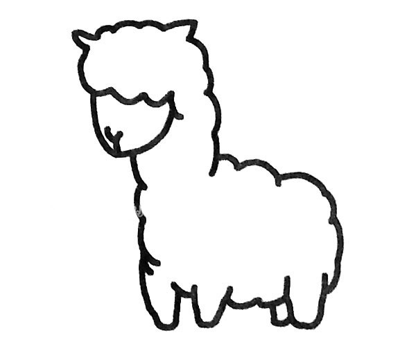 4款可爱的羊驼简笔画大全