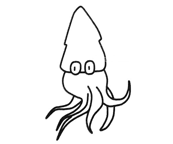 教你画一只简单的鱿鱼