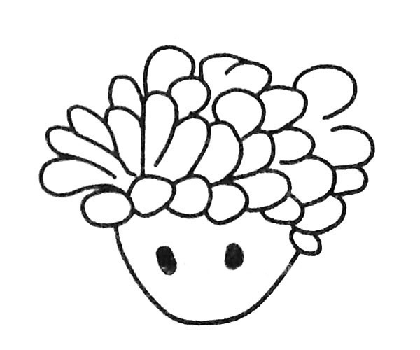 卡通的海葵简笔画