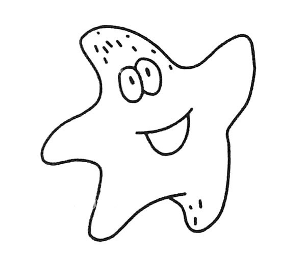一组卡通的海星简笔画大全