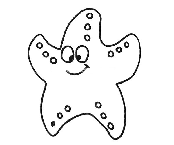 一组卡通的海星简笔画大全