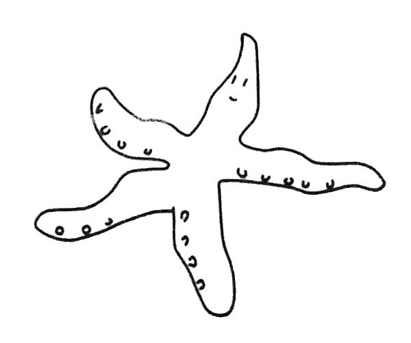 一组卡通的海星简笔画大全