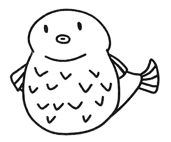 6款可爱的河豚简笔画大全