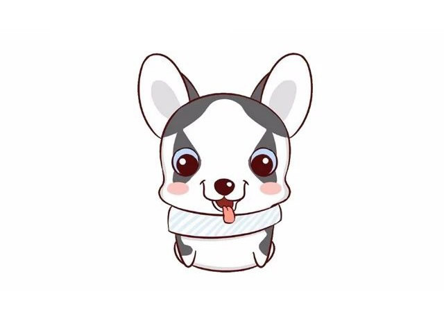 可爱的拉布拉多小狗简笔画步骤