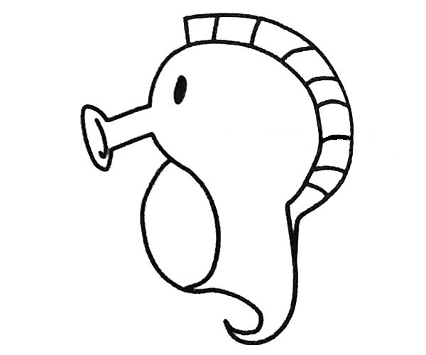 6款可爱的卡通海马简笔画