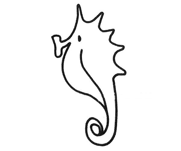 6款可爱的卡通海马简笔画