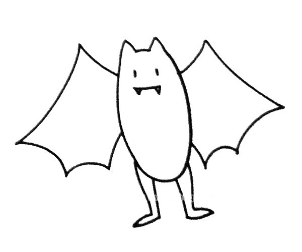 6款卡通蝙蝠简笔画大全
