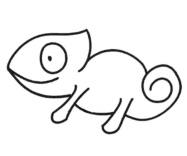 6款卡通变色龙简笔画大全 6款卡通变色龙简笔画大全