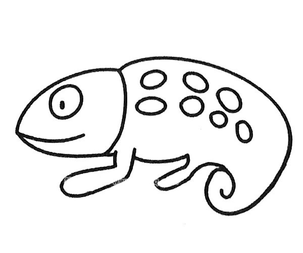 6款卡通变色龙简笔画大全 6款卡通变色龙简笔画大全