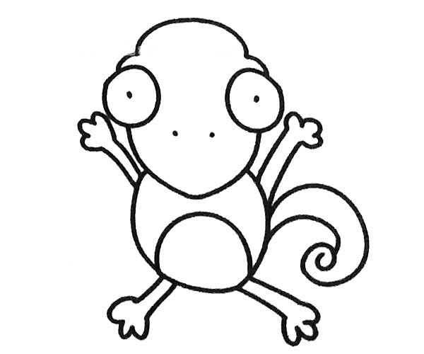 6款卡通变色龙简笔画大全 6款卡通变色龙简笔画大全