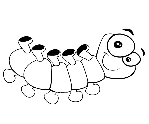 可爱的卡通蜈蚣简笔画