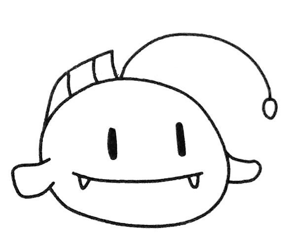 关于灯笼鱼的简笔画