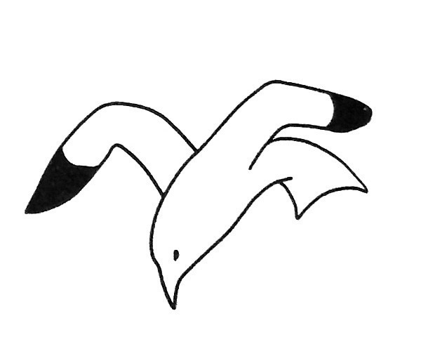 简单的海鸥怎么画