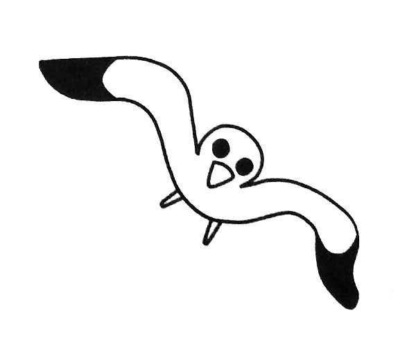 可爱的卡通海鸥简笔画