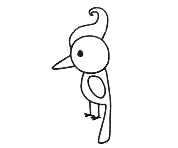 6款关于啄木鸟的简笔画大全