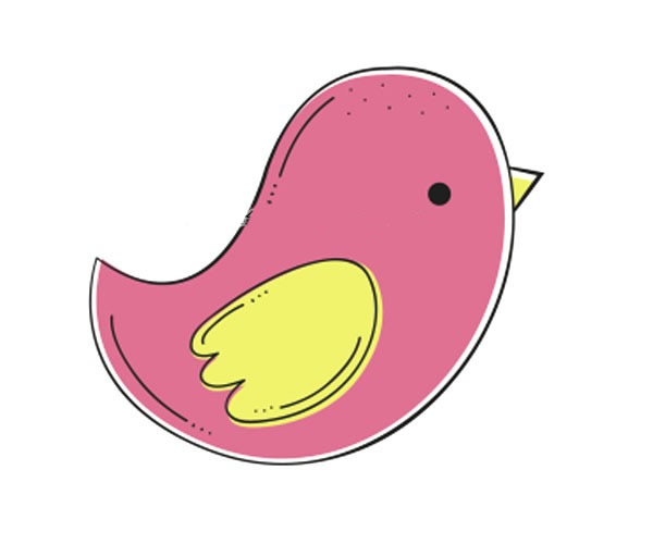 卡通小鸟的简单画法