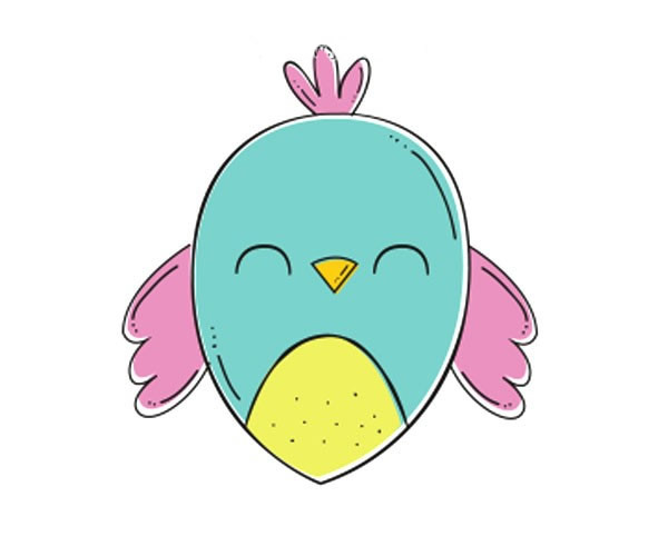 萌萌哒卡通小鸟简笔画