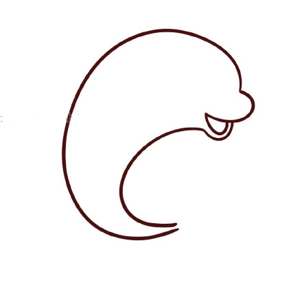 可爱的海豚简笔画带涂色