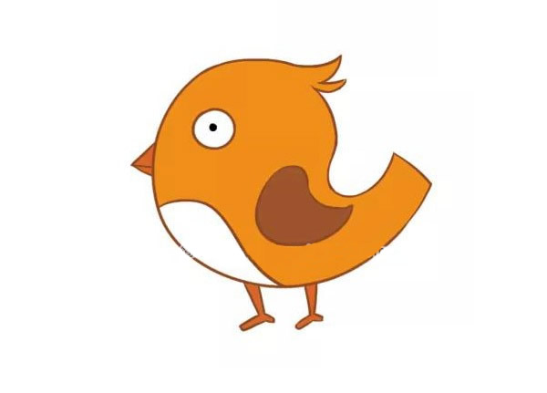 卡通的麻雀怎么画最简单